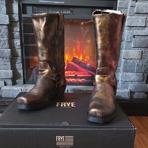 Frye Distressed Leather Boots Harness 12R